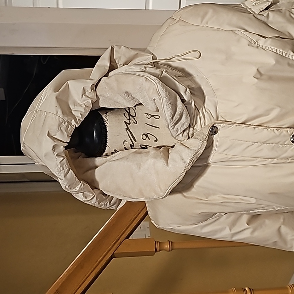 DKNY women's cream coat size large. - Picture 5 of 12